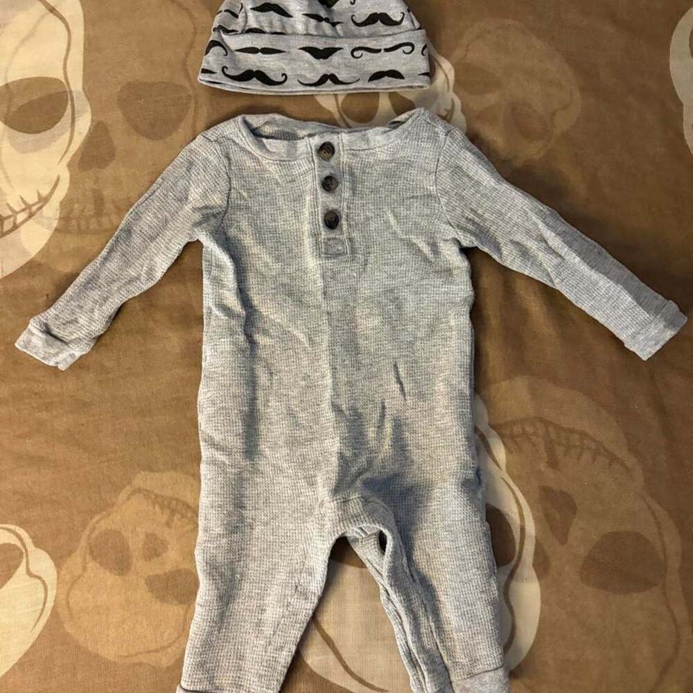 Cozy old navy grey waffle